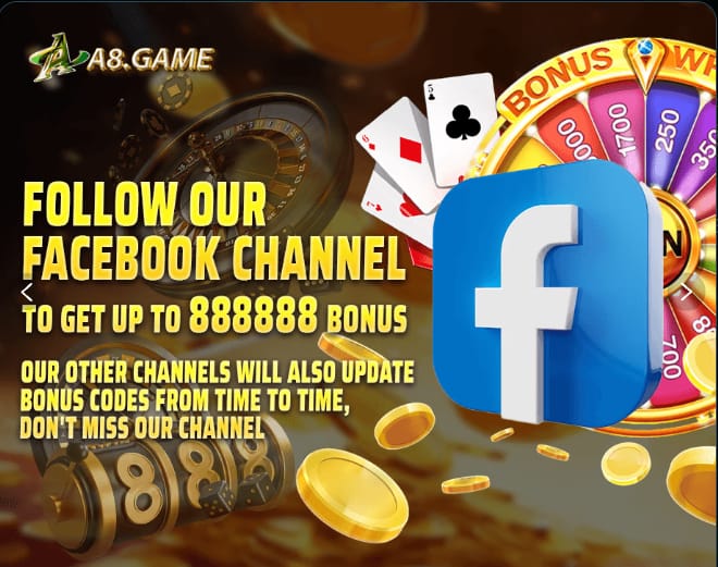 Follow the A8 Game Official Facebook page and stay ahead with the hottest promotions, games, and a massive 888,888 bonus! Participate in events, win rewards, and connect with a community of players who love to win big. Your journey to jackpots starts here!
